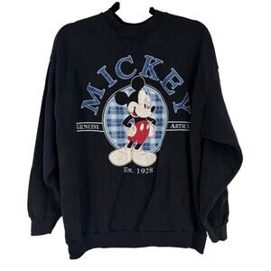 Mickey Unlimited Jerry Leigh x Disney Vintage Black Crewneck Sweatshirt Size XL
